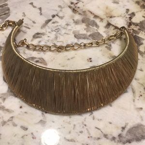 Statement gold necklace